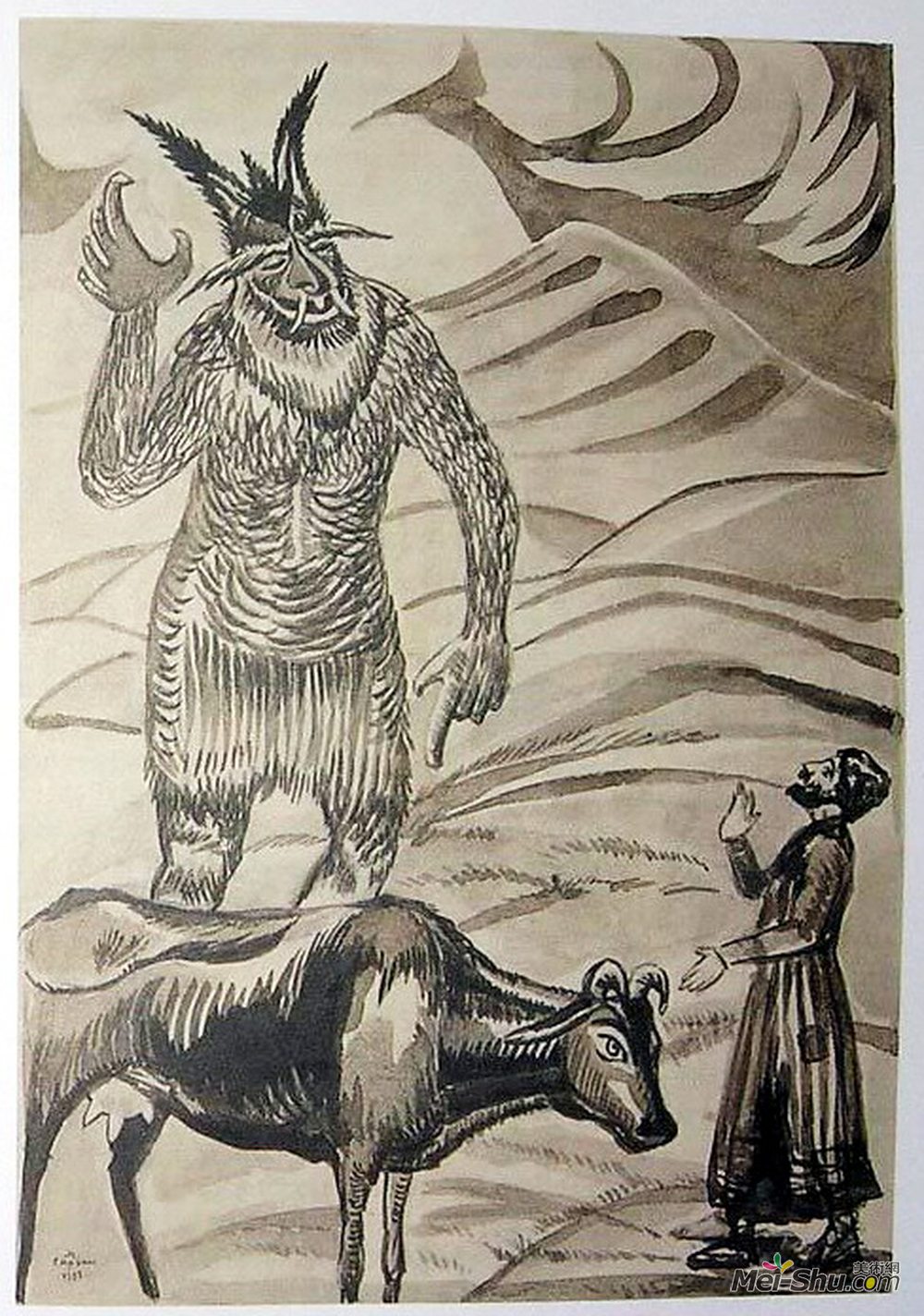 马蒂罗斯(Martiros Sarian)高清作品《亚美尼亚民间故事的插图》