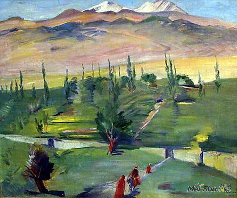 马蒂罗斯(Martiros Sarian)高清作品《亚拉腊山景观》