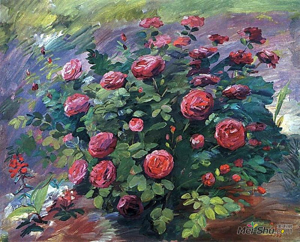 马蒂罗斯(Martiros Sarian)高清作品《五月玫瑰》