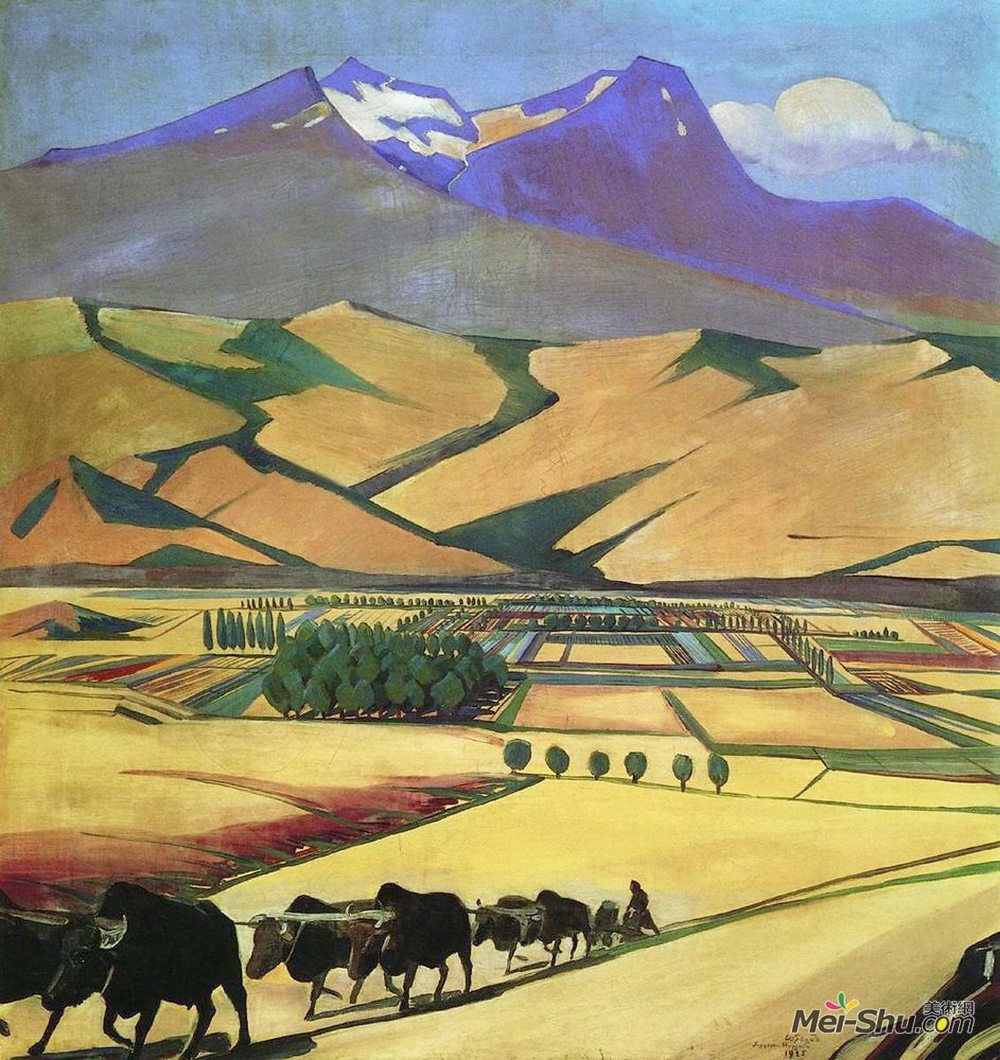 马蒂罗斯(Martiros Sarian)高清作品《阿拉加茨山》