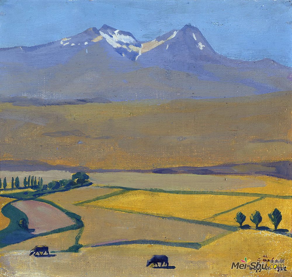 马蒂罗斯(Martiros Sarian)高清作品《夏季阿拉加斯山》