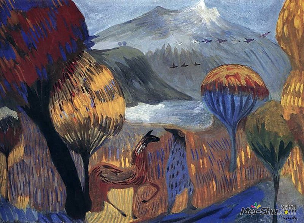 马蒂罗斯(Martiros Sarian)高清作品《诗人》