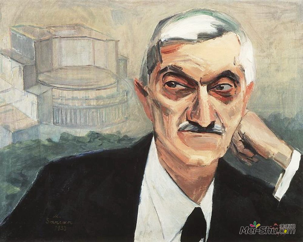 马蒂罗斯(Martiros Sarian)高清作品《Portrait of Alexander Tamanyan》