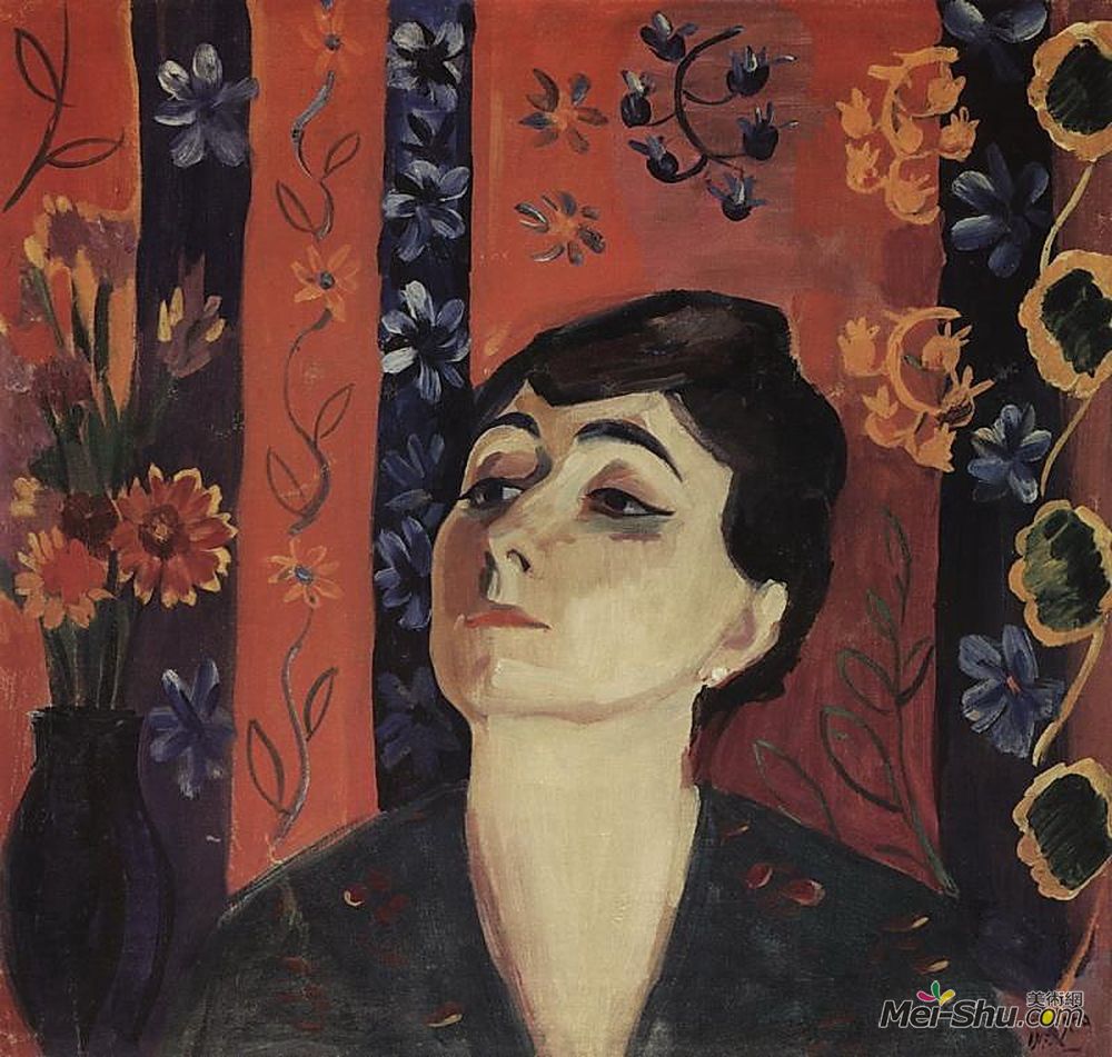 马蒂罗斯(Martiros Sarian)高清作品《Portrait of Nina Komurdzhyan》