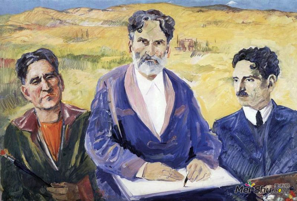 马蒂罗斯(Martiros Sarian)高清作品《自画像。三年龄。》