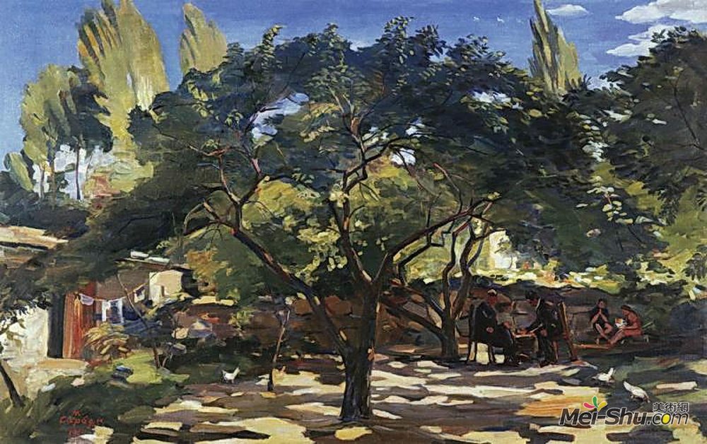 马蒂罗斯(Martiros Sarian)高清作品《杏树下》