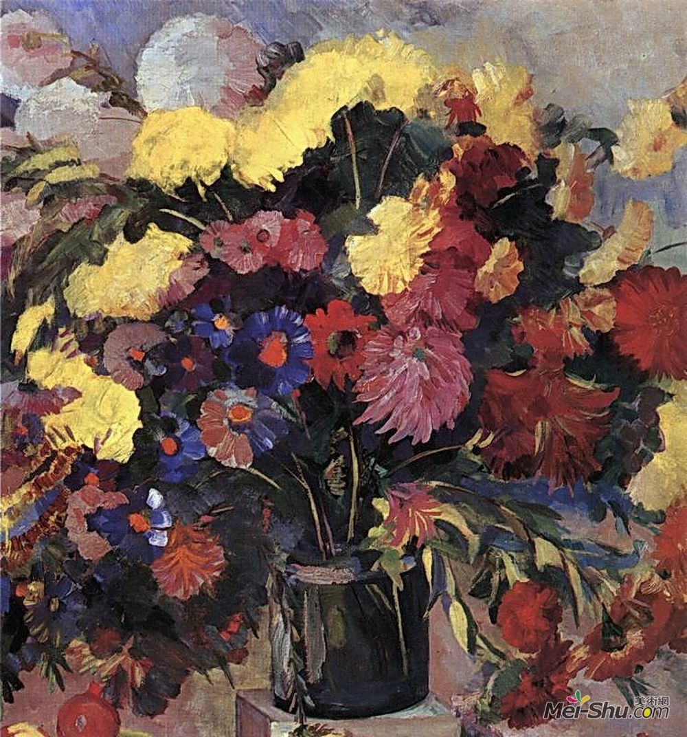 马蒂罗斯(Martiros Sarian)高清作品《耶尔文秋静物》