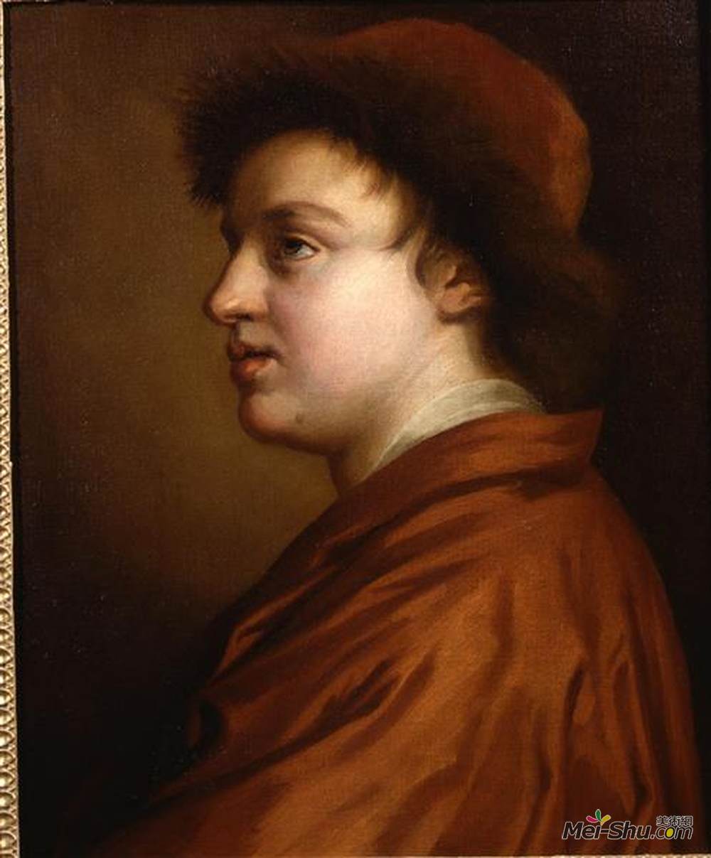 玛丽·比尔(Mary Beale)高清作品《Oil on Canvas Painting of Charles Beale by Mary Beale》
