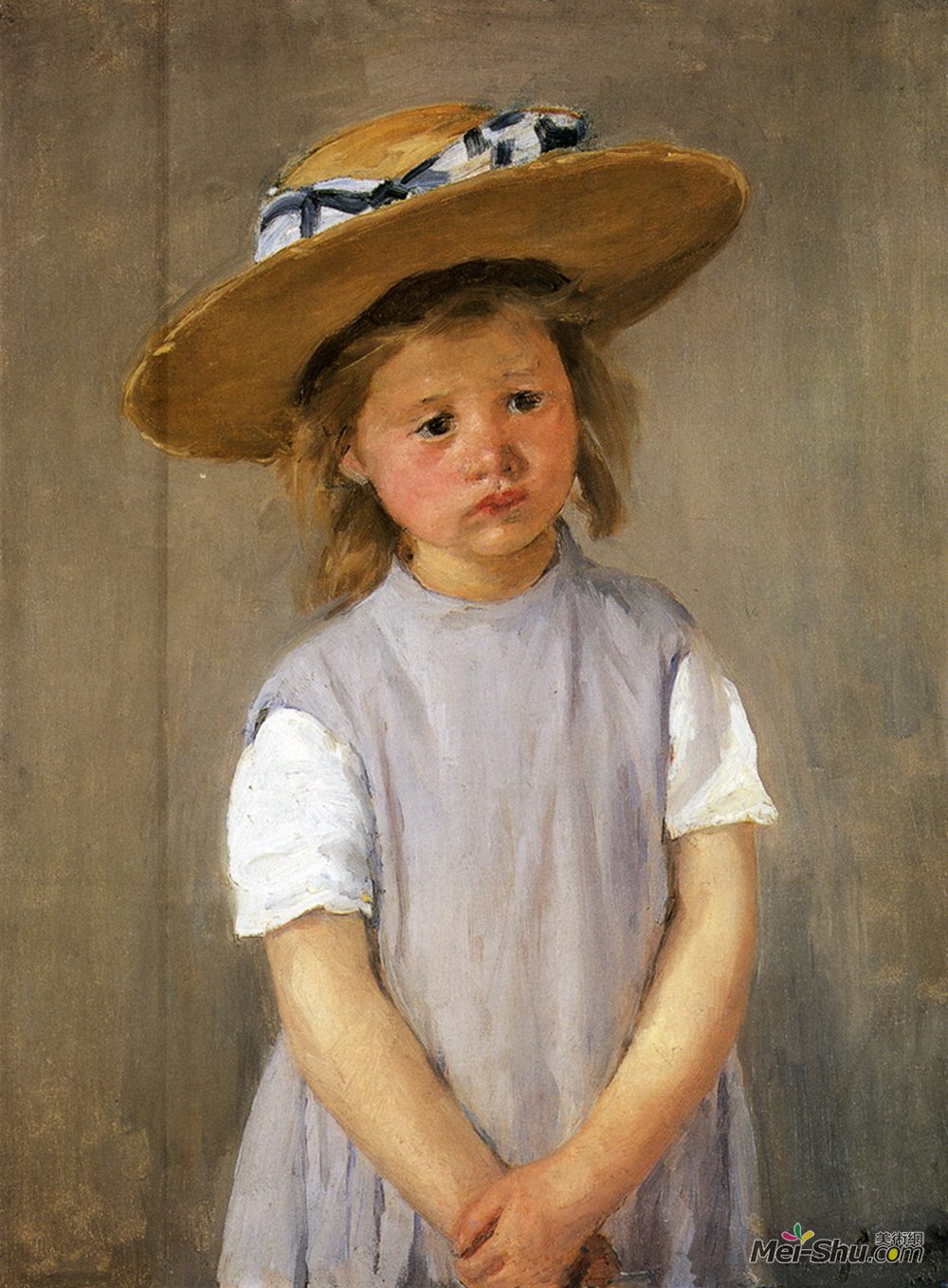 玛丽·卡萨特(Mary Cassatt)高清作品《草帽的孩子》