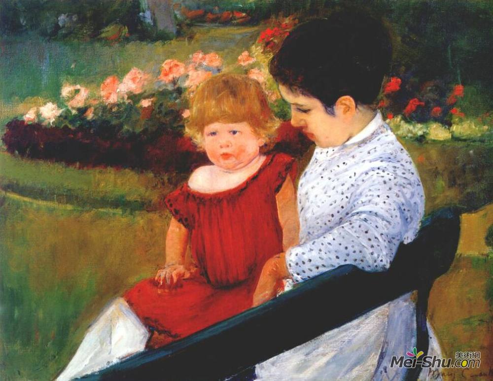 玛丽·卡萨特(Mary Cassatt)高清作品《在公园里》