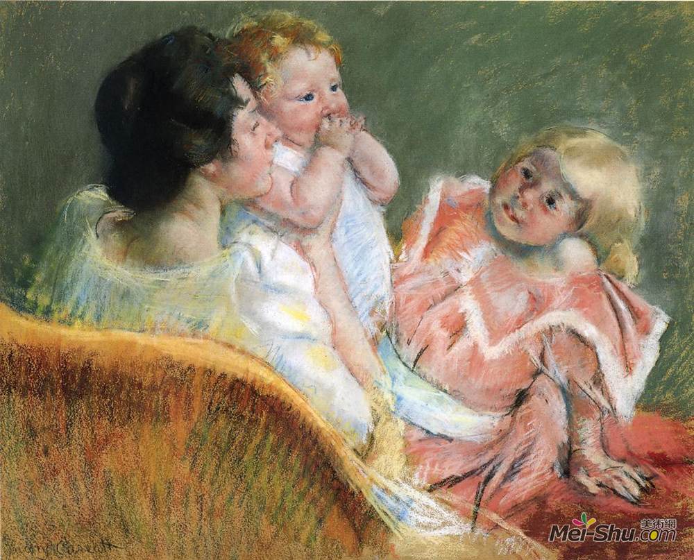 玛丽·卡萨特(Mary Cassatt)高清作品《母子》