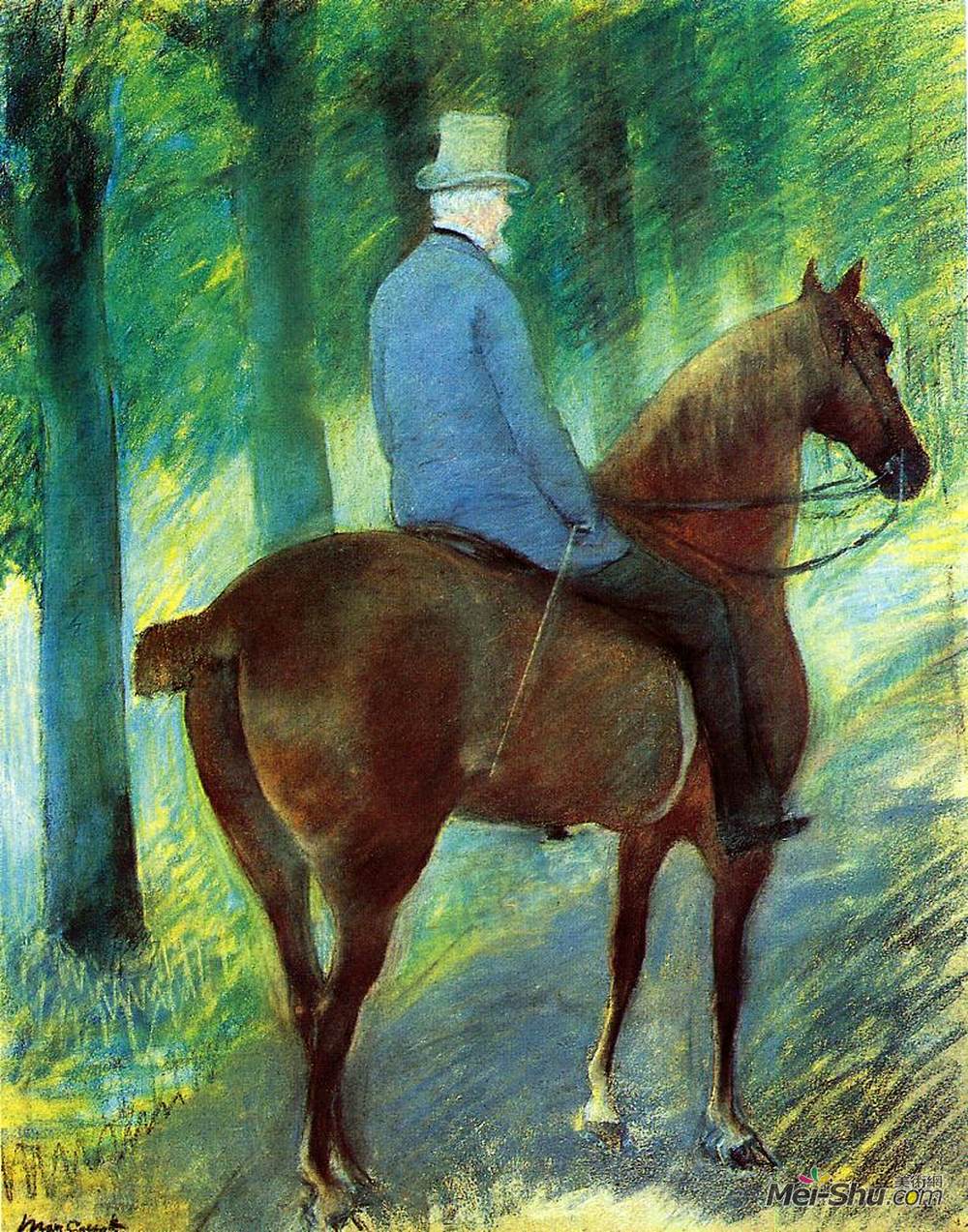 玛丽·卡萨特(Mary Cassatt)高清作品《Mr. Robert S. Cassatt on Horseback》