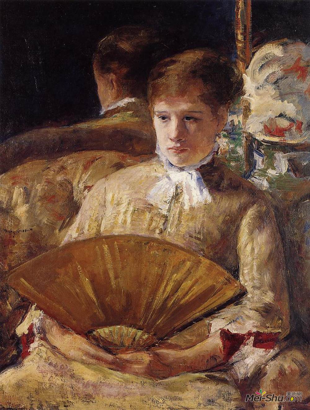 玛丽·卡萨特(Mary Cassatt)高清作品《Portrait of a Lady (Miss My Ellison)》