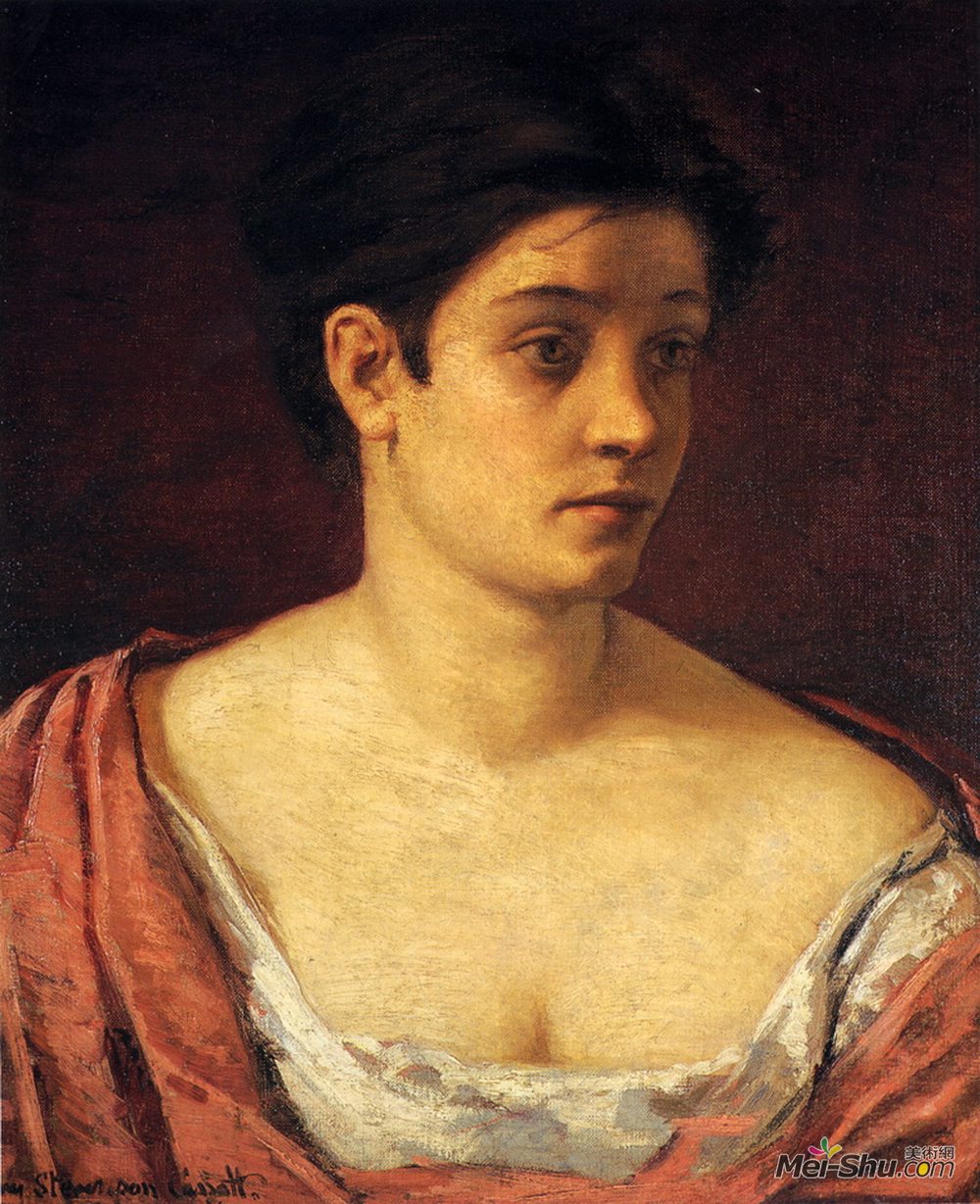 玛丽·卡萨特(Mary Cassatt)高清作品《女性肖像》