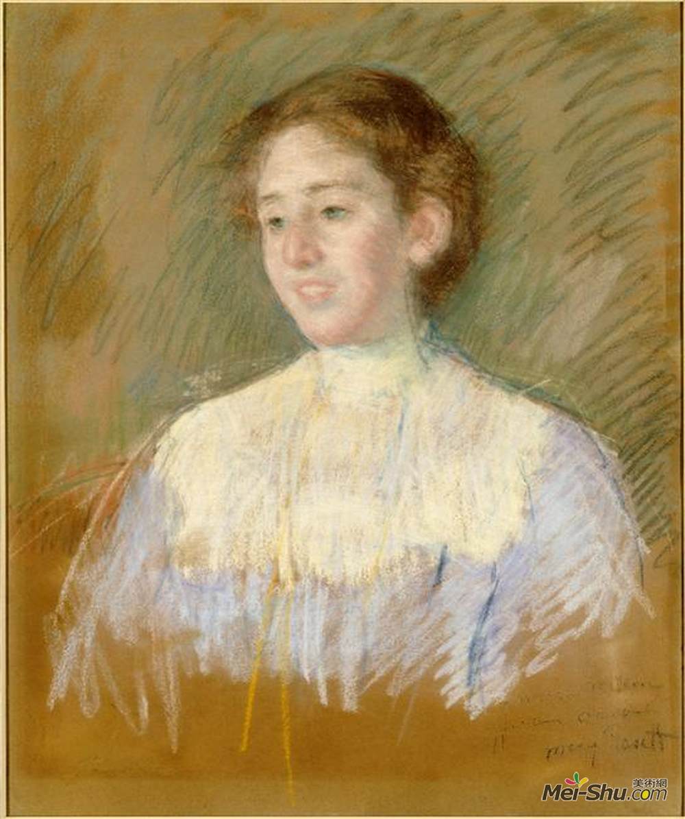 玛丽·卡萨特(Mary Cassatt)高清作品《肖像＆安培;＃160;＆的放大器;＃160;＆夫人放大器;＃160;＆阿尔弗雷德放大器;＃16》