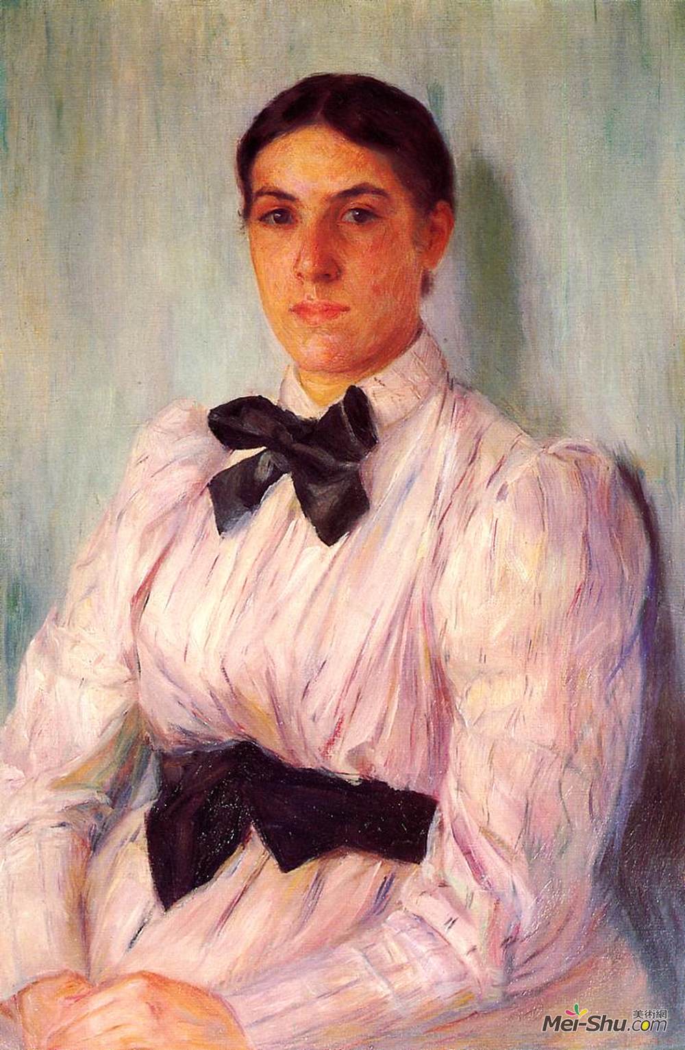 《威廉·哈里森夫人的肖像》玛丽·卡萨特(mary cassatt)高清作品欣赏