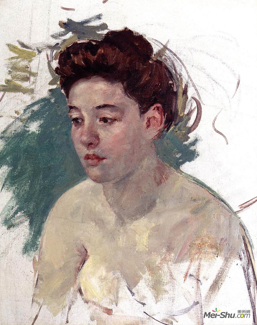 玛丽·卡萨特(Mary Cassatt)高清作品《安托瓦内特（1号）小品》