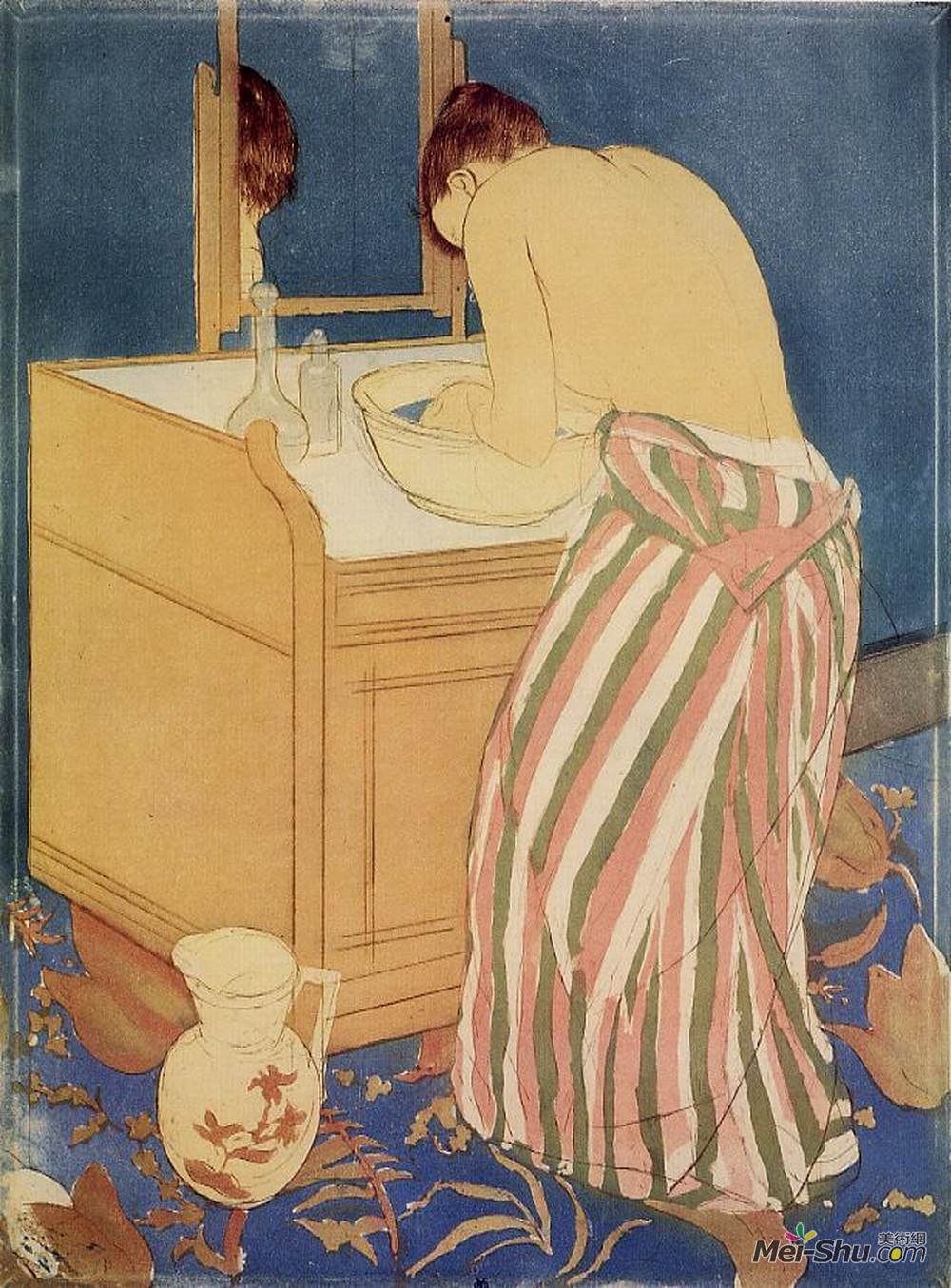 玛丽·卡萨特(Mary Cassatt)高清作品《浴缸》