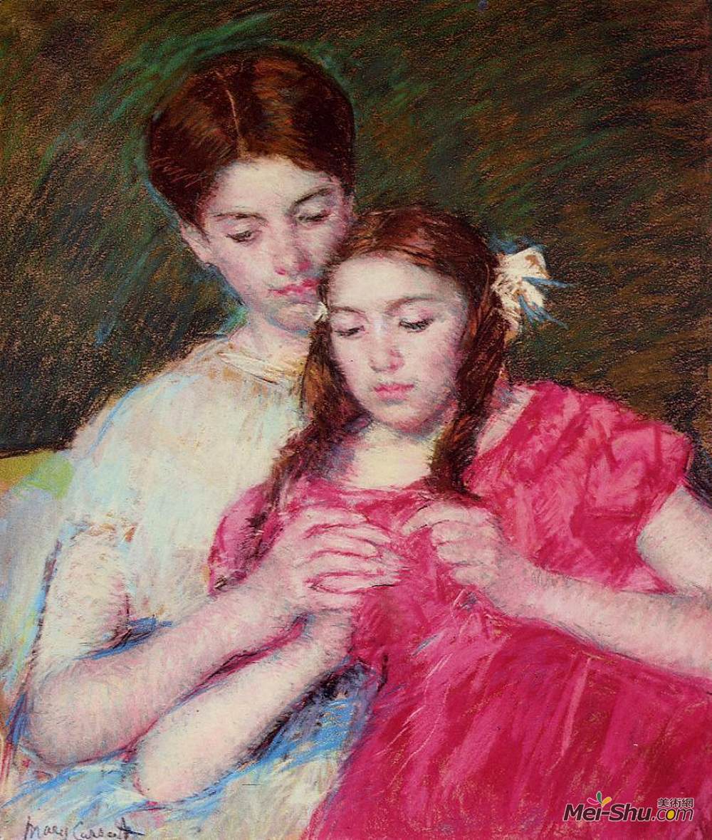 玛丽·卡萨特(Mary Cassatt)高清作品《The Chrochet Lesson》