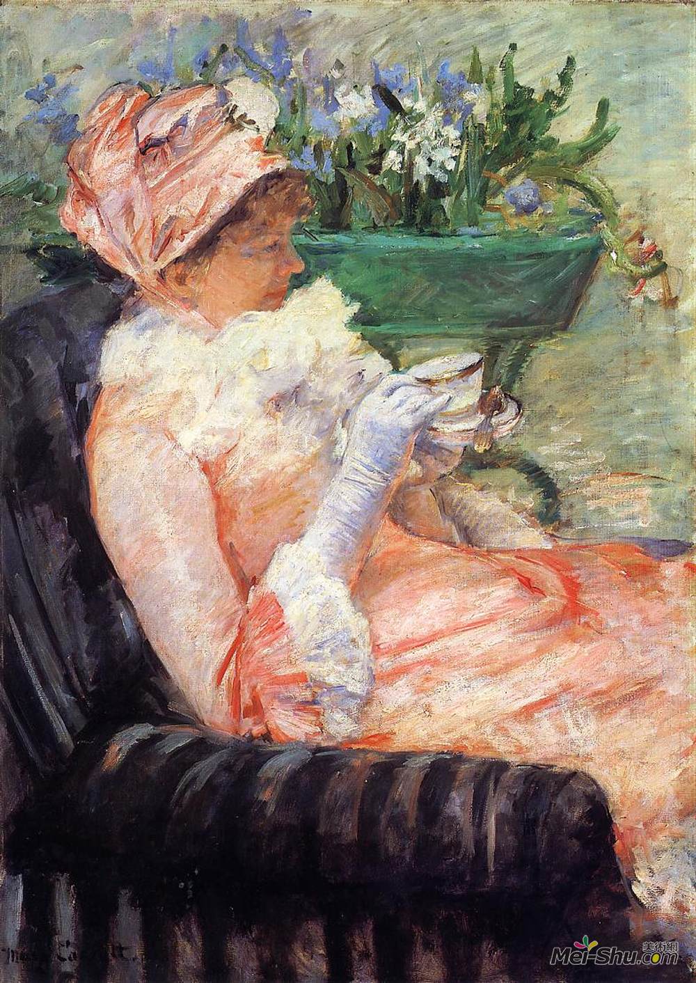 玛丽·卡萨特(Mary Cassatt)高清作品《茶杯》