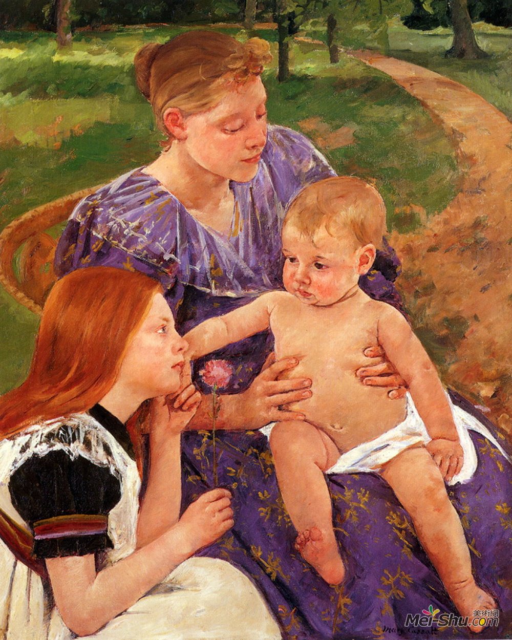 玛丽·卡萨特(Mary Cassatt)高清作品《家庭》