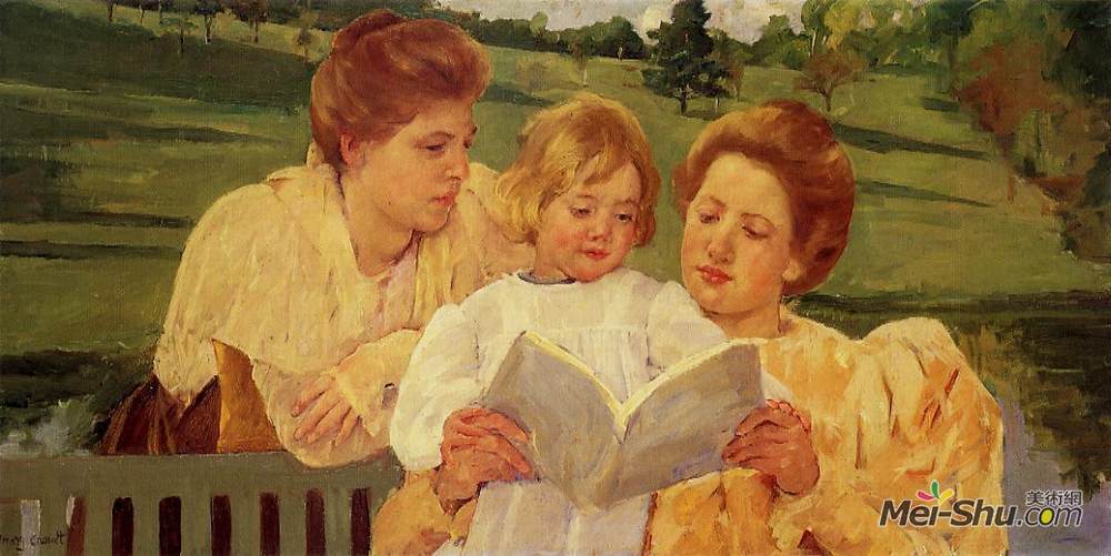 玛丽·卡萨特(Mary Cassatt)高清作品《格登读数》