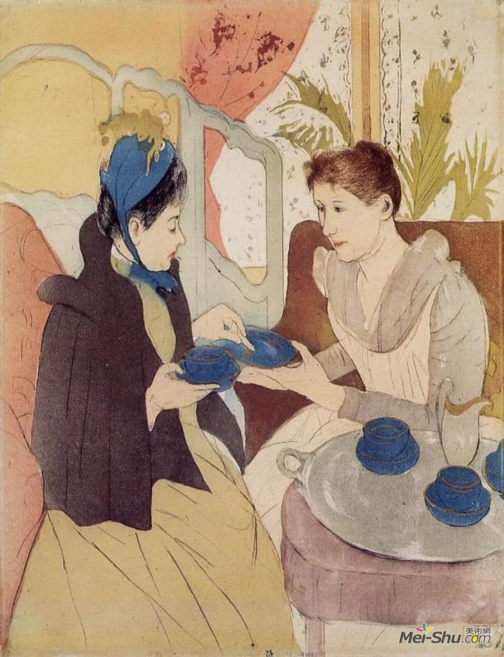 玛丽·卡萨特(Mary Cassatt)高清作品《访问》