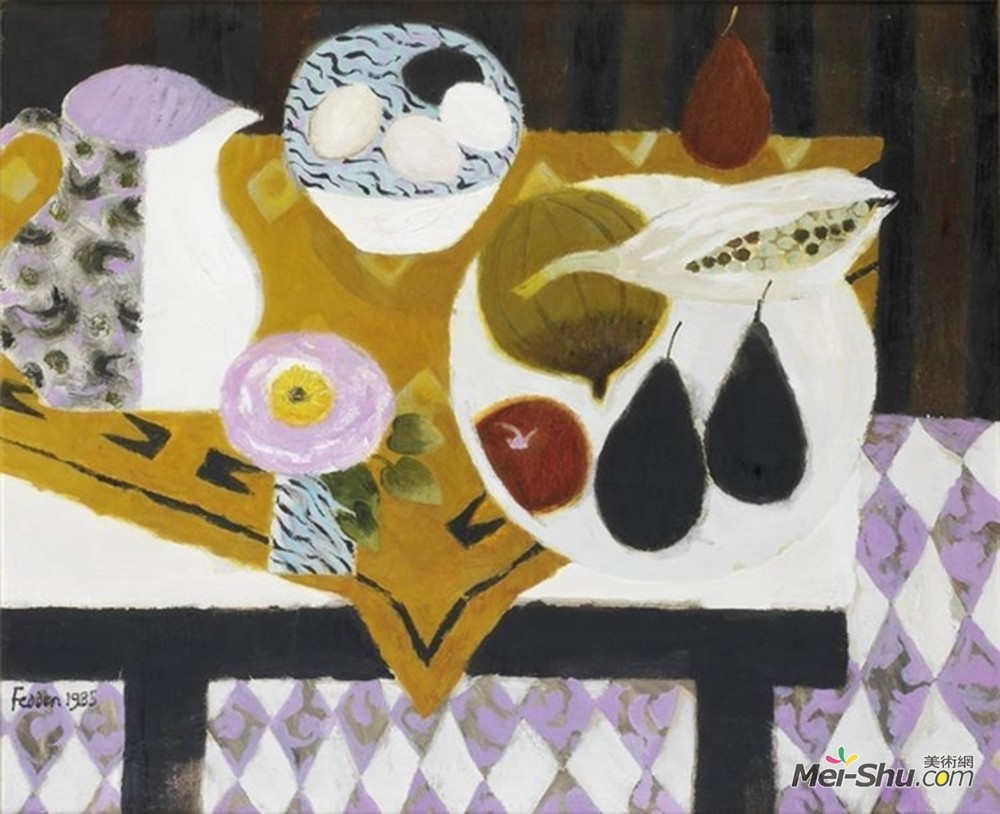 玛丽·费登(Mary Fedden)高清作品《一碗鸡蛋》