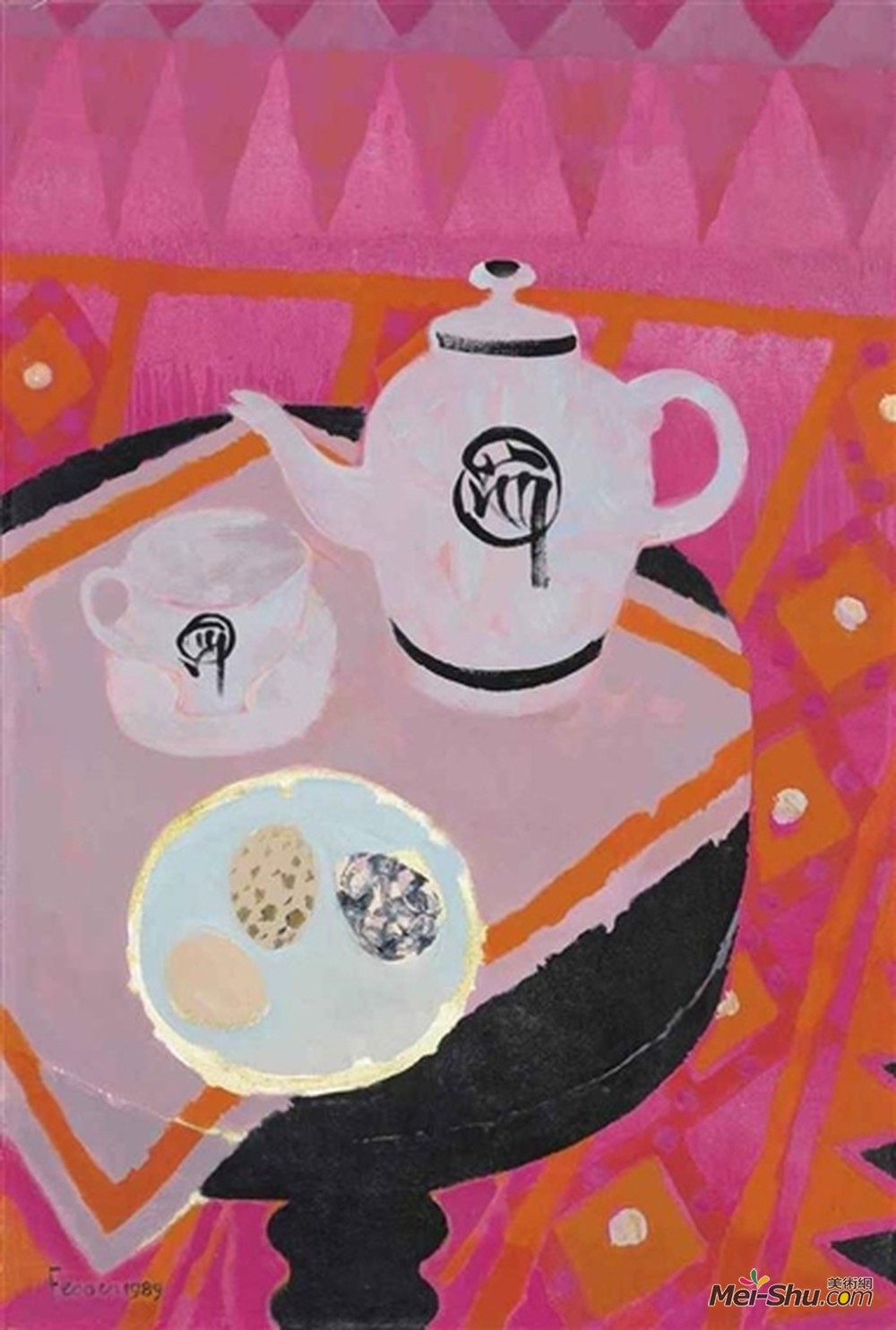 玛丽·费登(Mary Fedden)高清作品《中国茶壶》