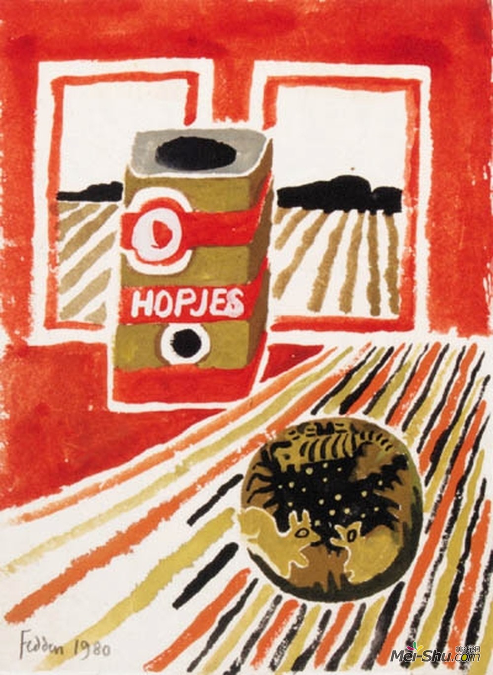 玛丽·费登(Mary Fedden)高清作品《咖啡壶静物》