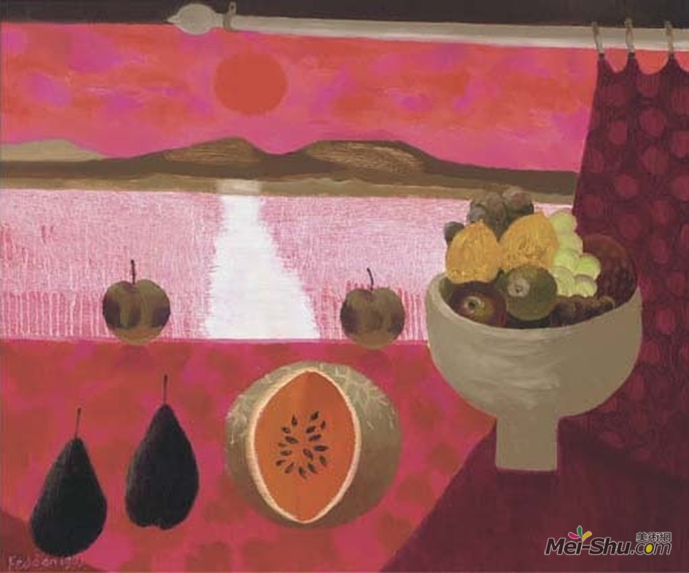 玛丽·费登(Mary Fedden)高清作品《水果静物》