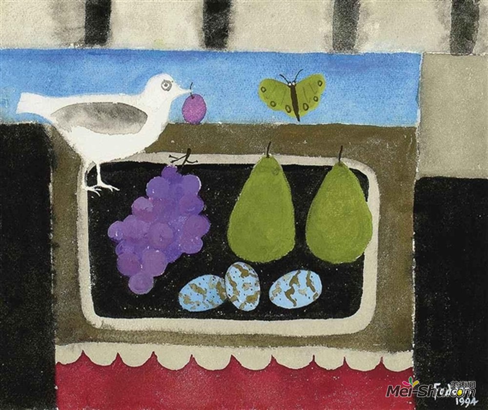 玛丽·费登(Mary Fedden)高清作品《三个鸡蛋》