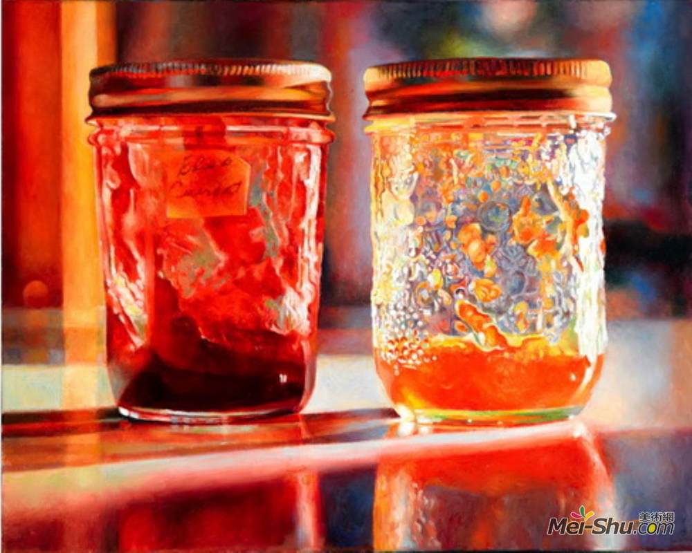 玛丽·普拉特(Mary Pratt)高清作品《果酱、果冻灯》