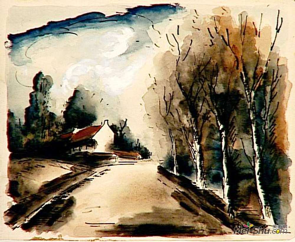 莫里斯·德·乌拉曼克(Maurice de Vlaminck)高清作品《一条路》