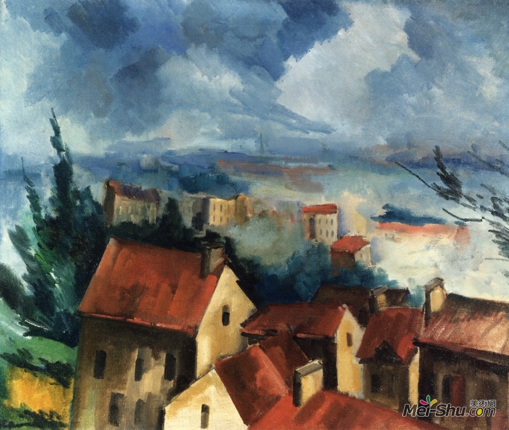 莫里斯·德·乌拉曼克(Maurice de Vlaminck)高清作品《贝奥景观》