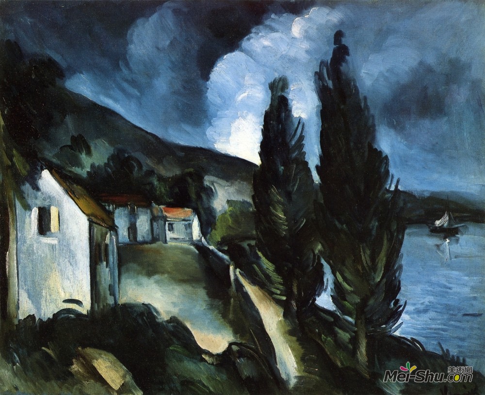 莫里斯·德·乌拉曼克(Maurice de Vlaminck)高清作品《杨树》