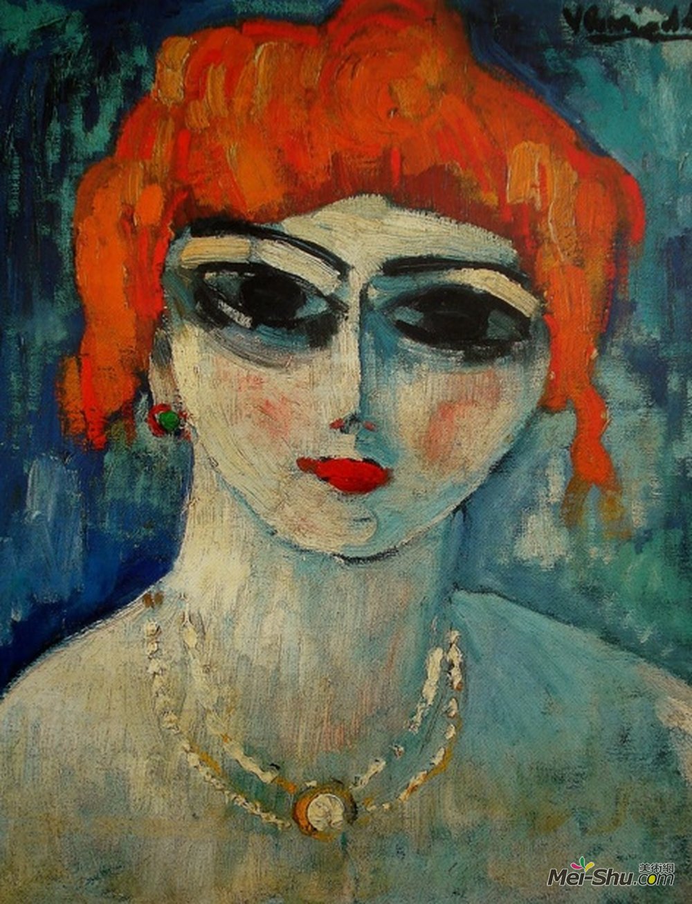 莫里斯·德·乌拉曼克(Maurice de Vlaminck)高清作品《女性肖像》