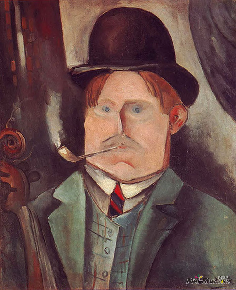 莫里斯·德·乌拉曼克(Maurice de Vlaminck)高清作品《自画像》