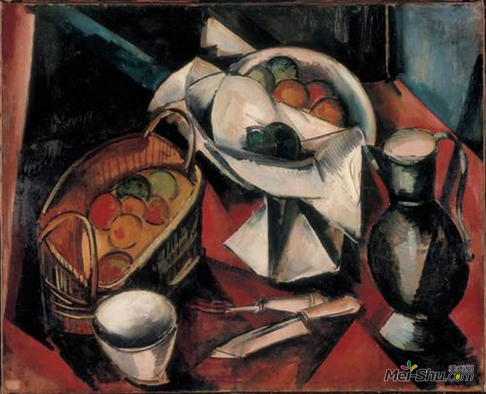莫里斯·德·乌拉曼克(Maurice de Vlaminck)高清作品《静物与刀》