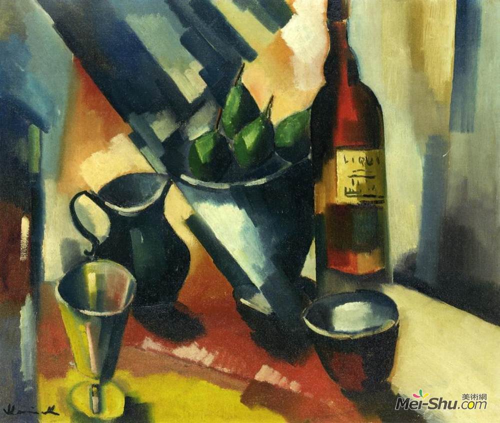 莫里斯·德·乌拉曼克(Maurice de Vlaminck)高清作品《静物与梨》