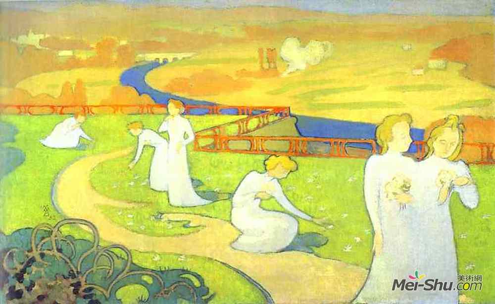莫里斯·丹尼斯(Maurice Denis)高清作品《四月》
