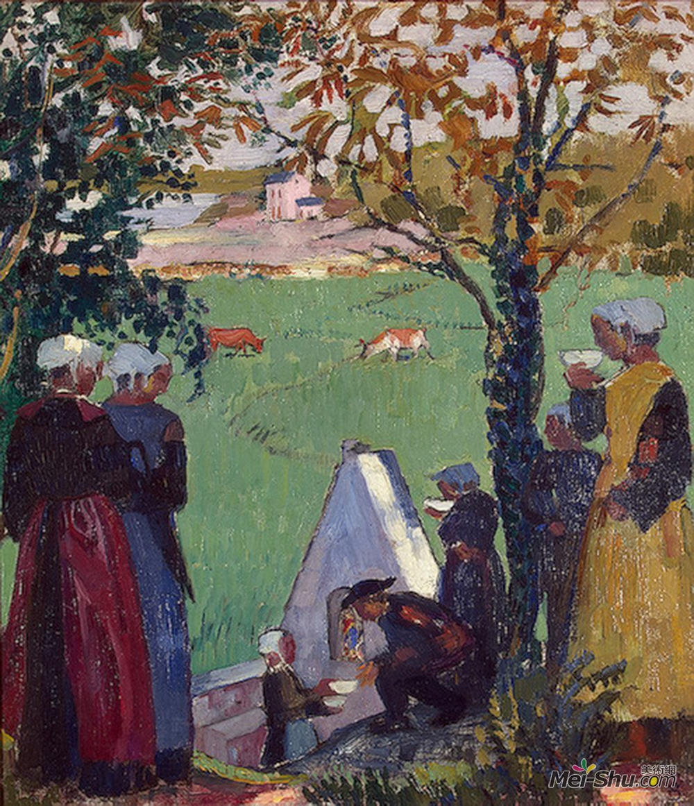 莫里斯·丹尼斯(Maurice Denis)高清作品《The Sacred Spring at Guidel》