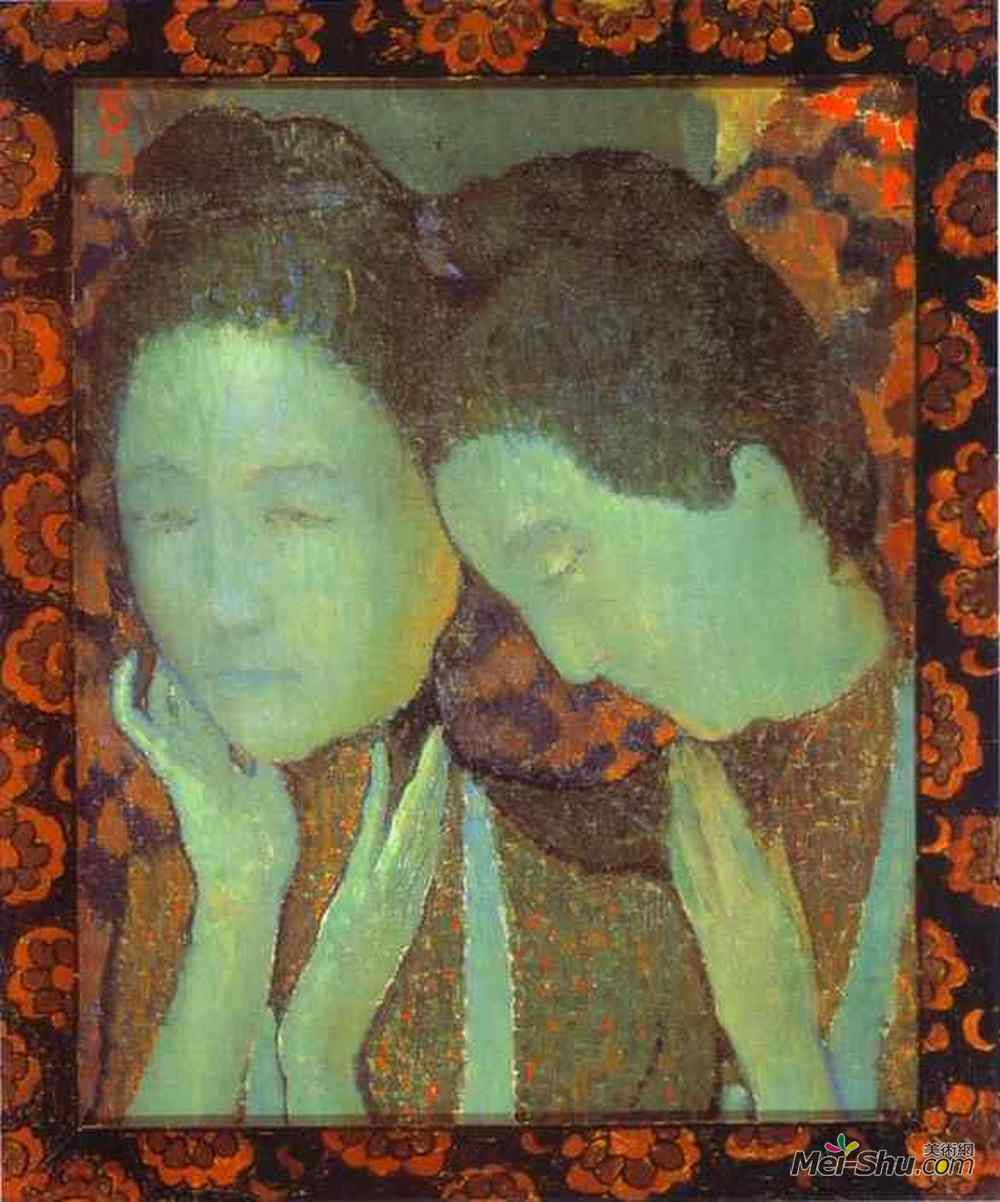 莫里斯·丹尼斯(Maurice Denis)高清作品《姐妹俩》
