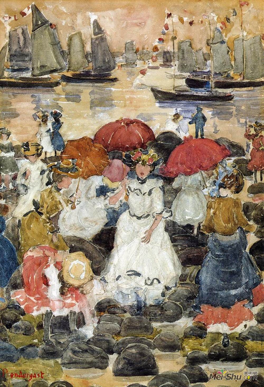 莫里斯·普雷德加斯特(Maurice Prendergast)高清作品《齐蒙特》