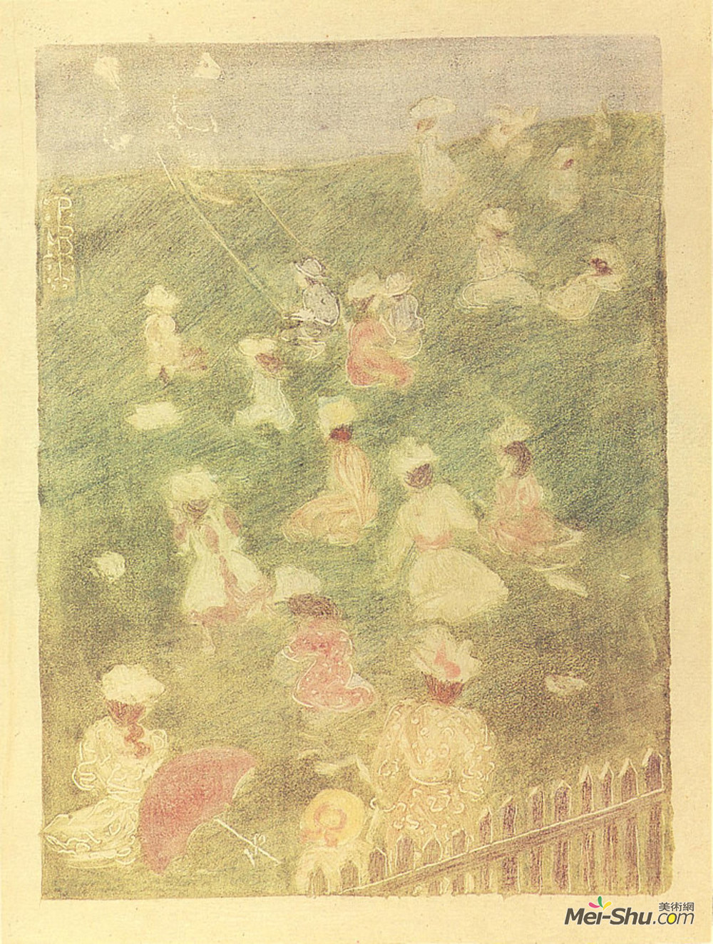 莫里斯·普雷德加斯特(Maurice Prendergast)高清作品《玩耍的孩子》