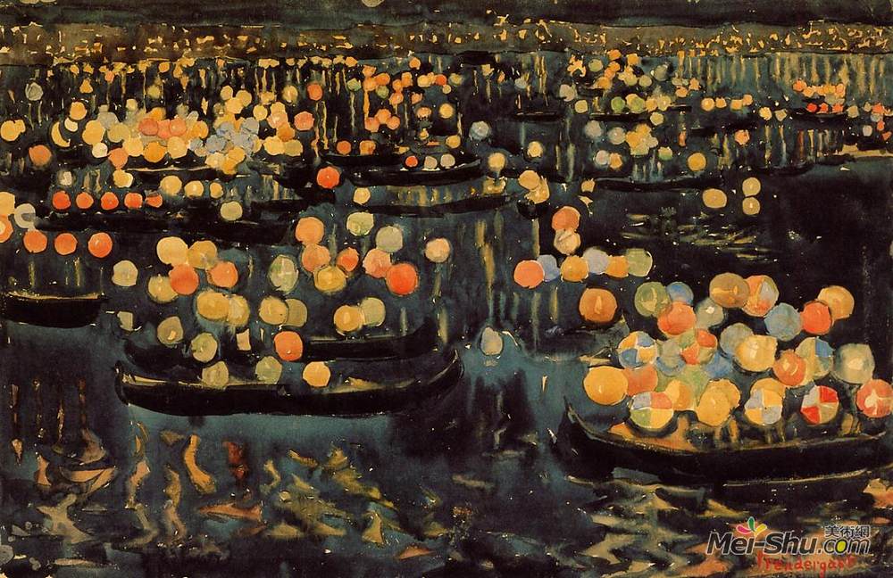 莫里斯·普雷德加斯特(Maurice Prendergast)高清作品《救赎主的盛宴》