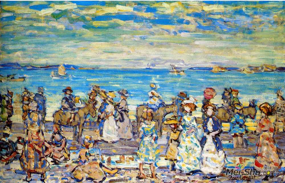 莫里斯·普雷德加斯特(Maurice Prendergast)高清作品《蛋白石海》