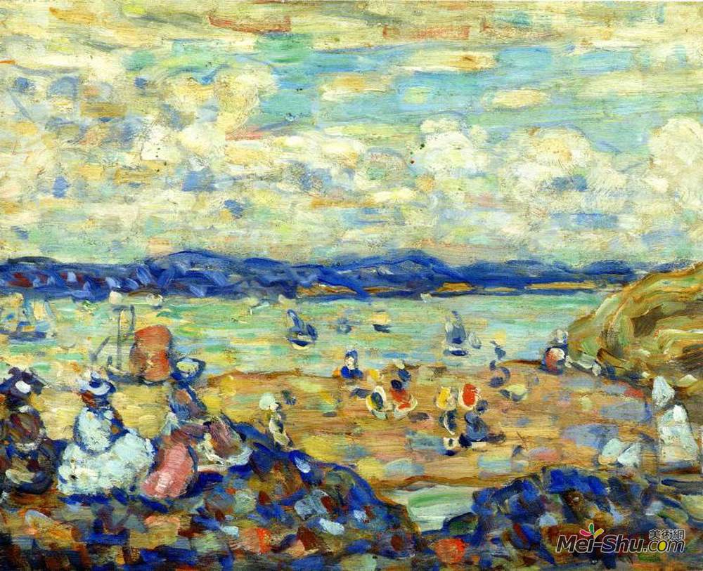 莫里斯·普雷德加斯特(Maurice Prendergast)高清作品《圣马洛》