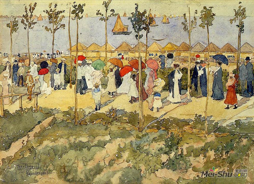 莫里斯·普雷德加斯特(Maurice Prendergast)高清作品《威尼斯丽都》