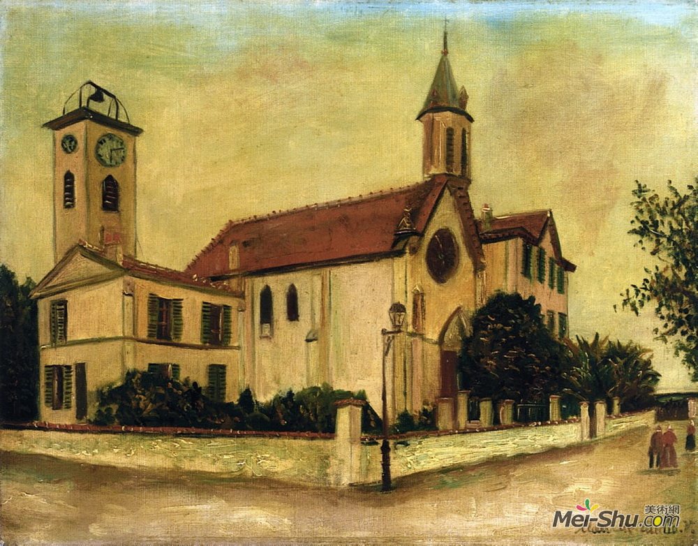 莫里斯·郁特里罗(Maurice Utrillo)高清作品《比尤里教堂》
